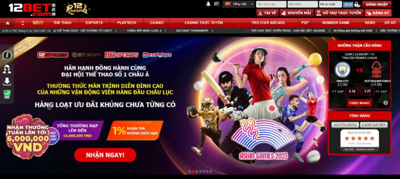 Đánh giá sơ lược web cá cược 12BET