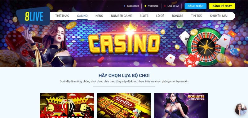Sảnh chơi casino