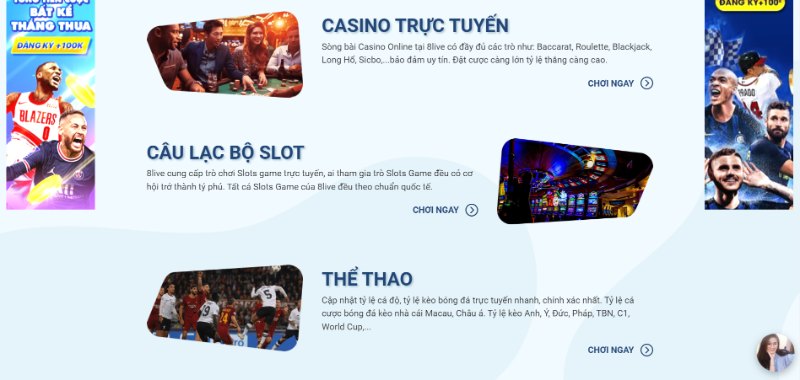 Sản phẩm cá cược đa dạng