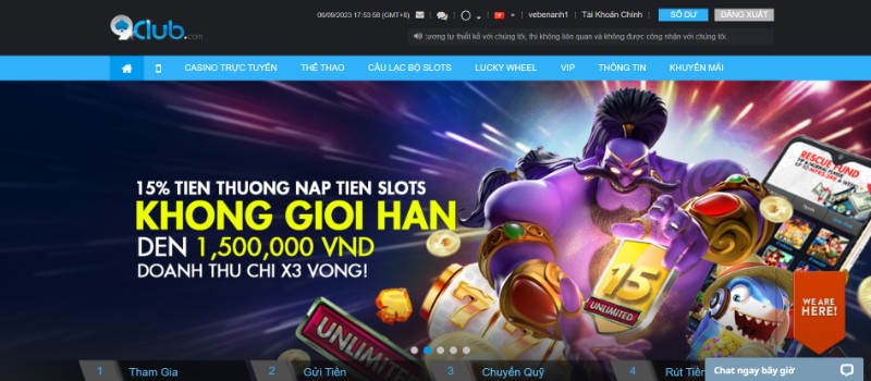 Giao diện 9CLUB được thiết kế khoa học