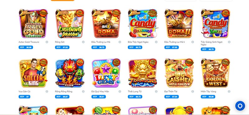 Trò chơi mang đến hàng trăm sản phẩm slot siêu kinh điển