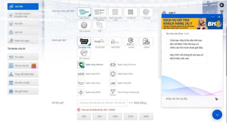 Mọi phương thức thanh toán đều được thực hiện một cách nhanh chóng