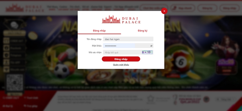 Hướng dẫn đăng nhập Dubai Palace chớp nhoáng