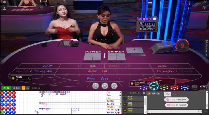 Cách soi cầu Baccarat theo dạng nghiêng