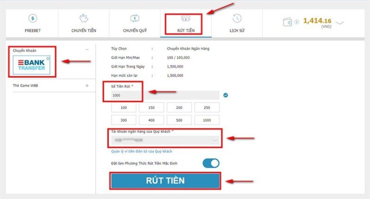 Cách thức rút tiền W88 không lỗi
