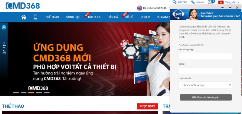 Thông tin liên hệ CMD368