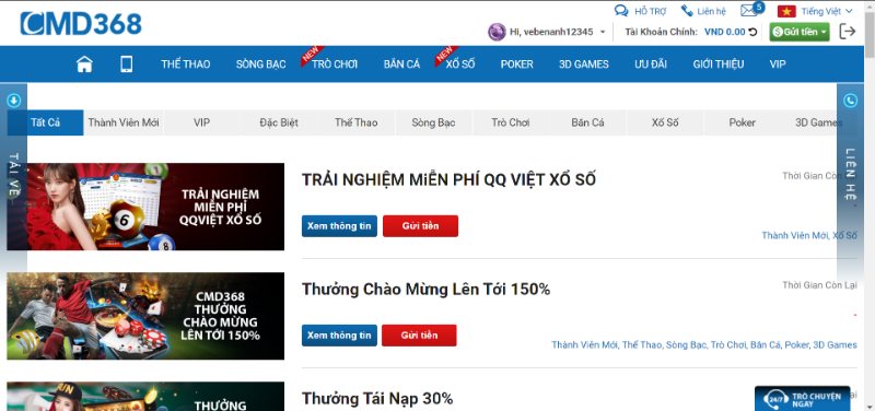 Các chương trình khuyến mãi hấp dẫn tại CMD368
