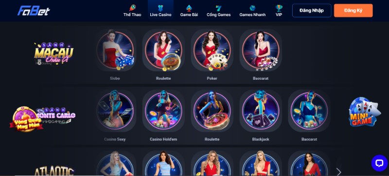 Sảnh Live Casino