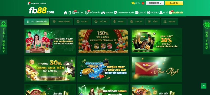 Các chương trình khuyến mãi hấp dẫn tại FB88 đang diễn ra 