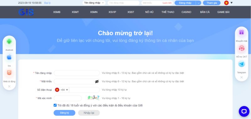 Hướng dẫn đăng ký Gi8 cho newbie đơn giản