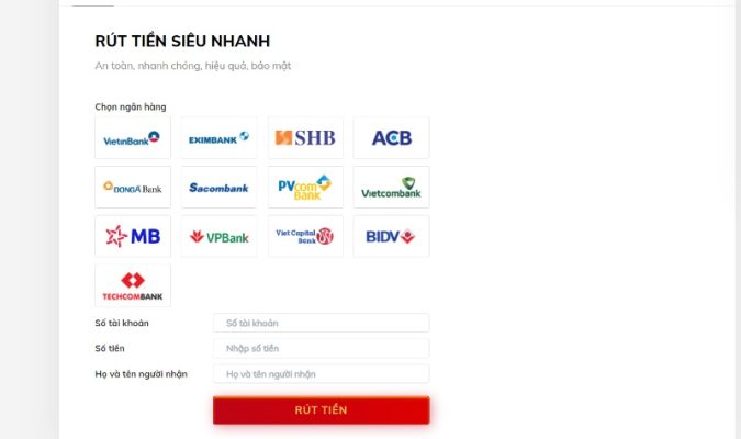 Hướng dẫn rút tiền LODE88