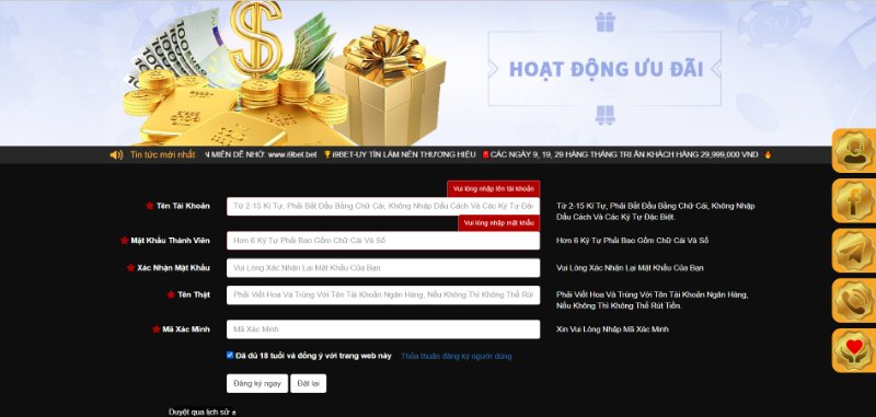 Hướng dẫn đăng ký tài khoản i9Bet