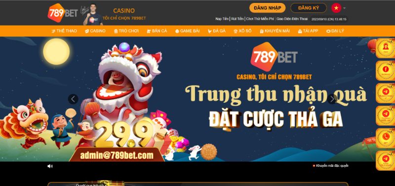 Khuyến mãi 789BET trung thu nhận quà đặt cược thả ga