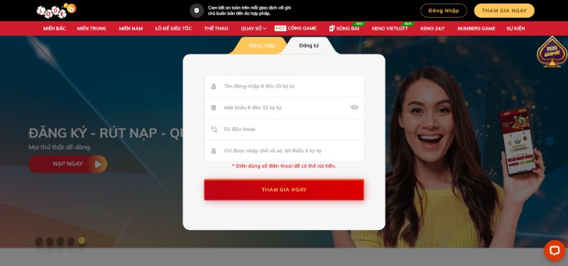 Hướng dẫn đăng ký tài khoản LODE88