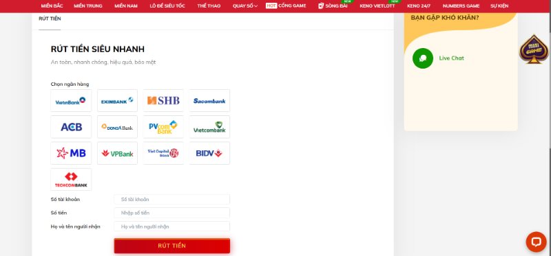 Hướng dẫn rút tiền LODE88 siêu tốc