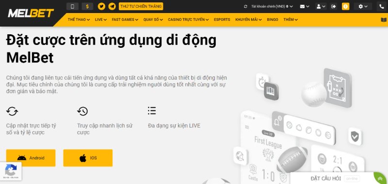 Cài đặt app MELBET thành công không mất phí