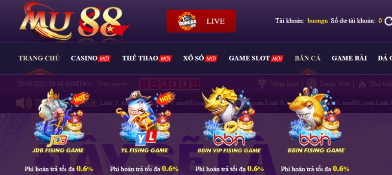 Sảnh chơi bắn cá