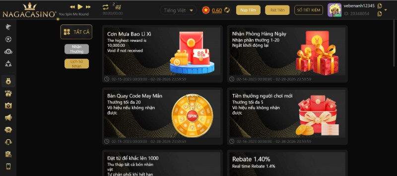 Các chương trình khuyến mãi hấp dẫn tại Naga Casino