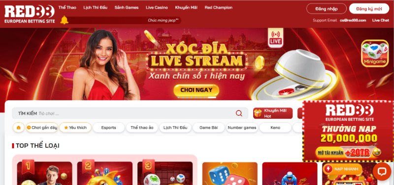 Thông tin sơ lược về trang giải trí RED88