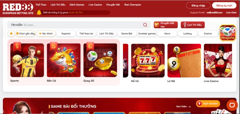 Sản phẩm cá cược phong phú