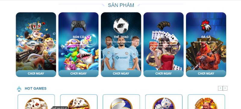 Sản phẩm cá cược phong phú
