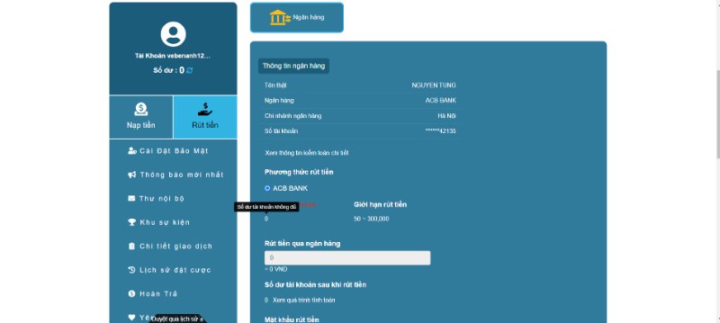 Cách cho người chơi rút tiền SHBET