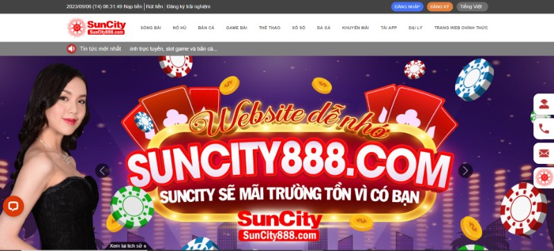 Thông tin khái quát về trang cá cược đẳng cấp SUNCITY