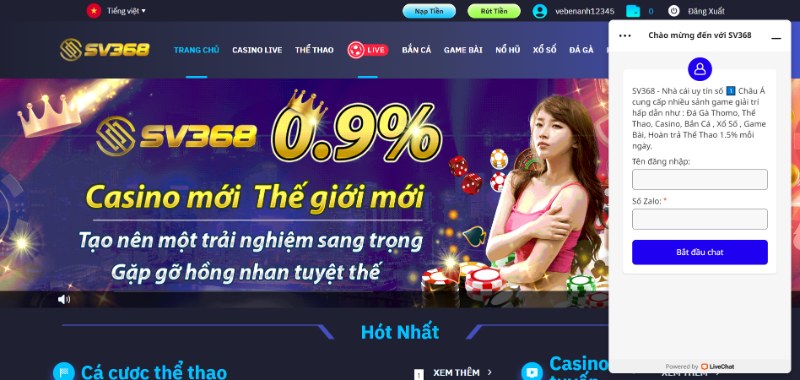 Thông tin liên hệ SV368