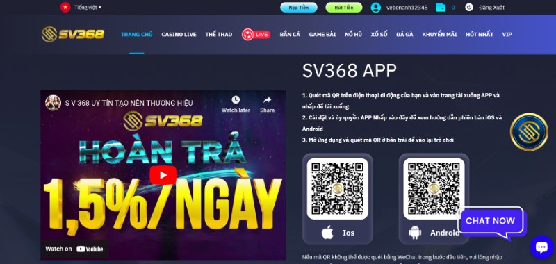 Quy trình tải app SV368 đúng cách