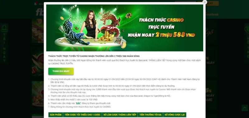 Khuyến mãi FB88 thưởng ngay 2 triệu cho thành viên mới