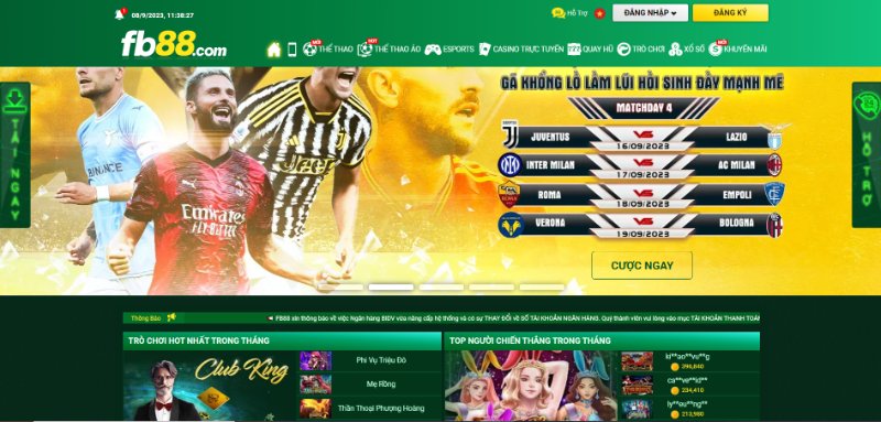 Truy cập trang web chính thức của FB88