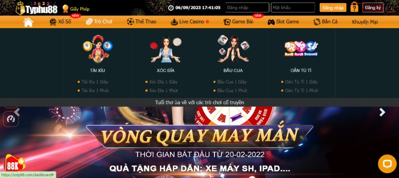 Sảnh trò chơi hấp dẫn