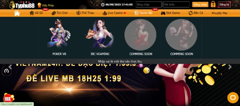 Sảnh game bài